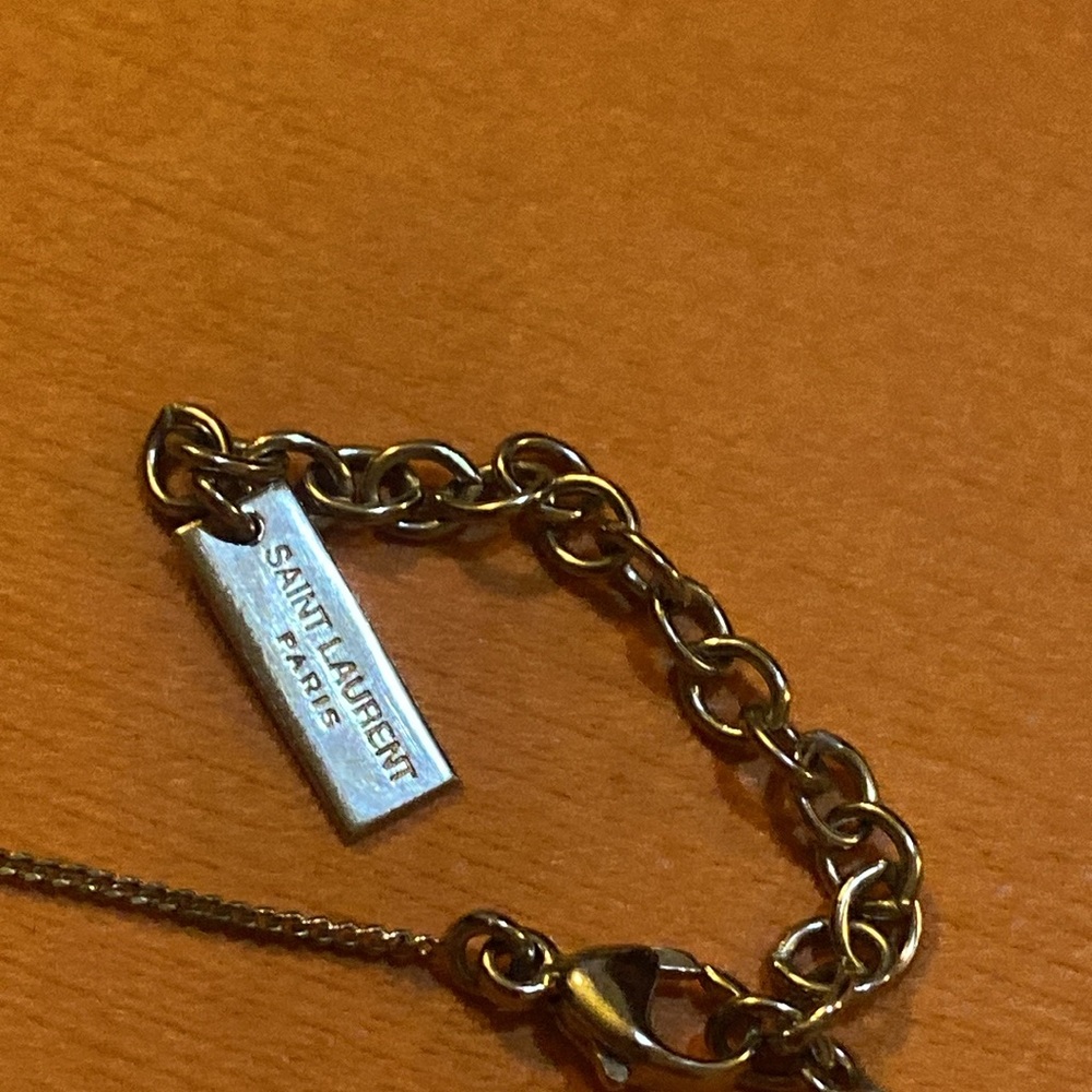 Saint Laurent Long Romantic Cross Charm Necklace in Metal 687161 - Picture 5 of 6